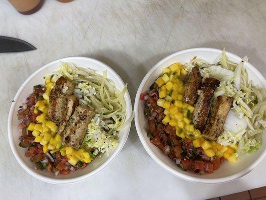 mahi bowls + mango salsa