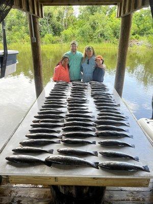 Speckled trout haul