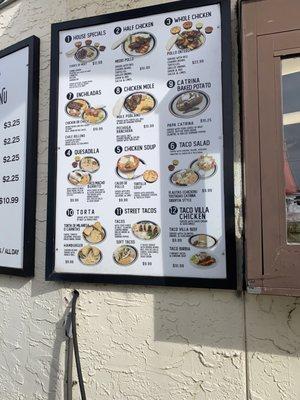 Drive thru menu board