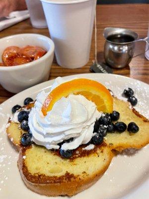 Kid's French toast with a side of Portuguese sausage