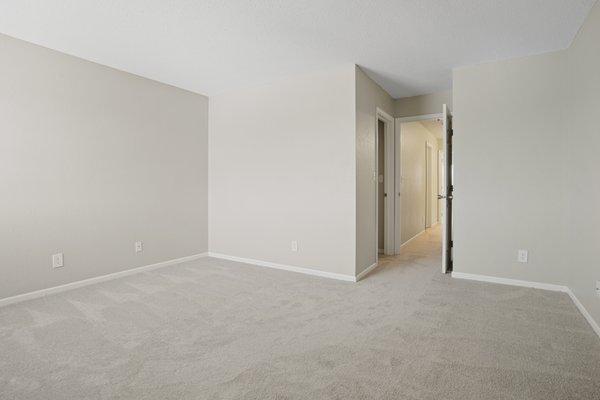 Spacious bedrooms in many of our floor plans.