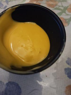 Don't bother paying for sauces either. I paid over $3 for this "side" of cheese sauce.