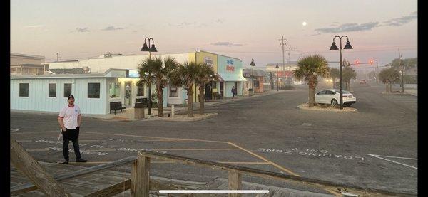 outside right across from the Kure Beach Fishing Pier.