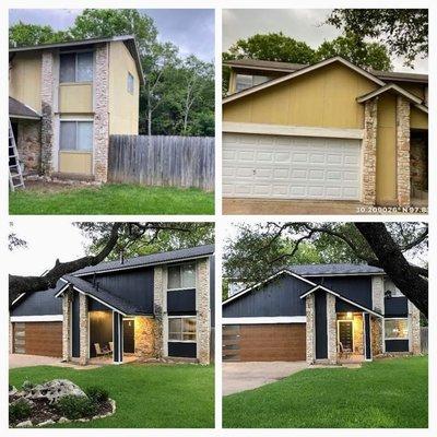 Before and after pics on an exterior makeover.