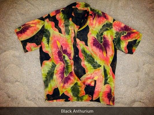 Black Anthurium Aloha Shirt