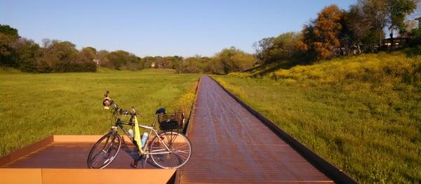 A 1/2 mile boardwalk near the center of the greenway.