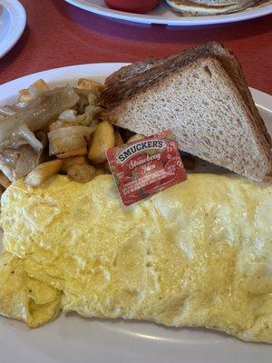 Cheese Omelette & Home Fries