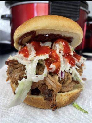 Pulled pork sandwich with secret and very yummy ingredients