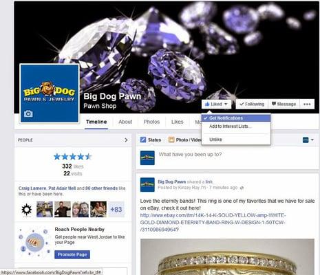 'LIKE' us on Facebook for more special deals and giveaways! www.facebook.com/BigDogPawn