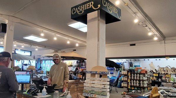 Are you sure this is Albertsons?  The store clerk has nothing identifying him as such.