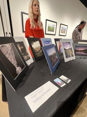 Saskia one of the photographers at the exhibit