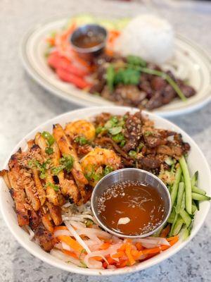 3 combo vermicelli bowl - enjoyed this!!