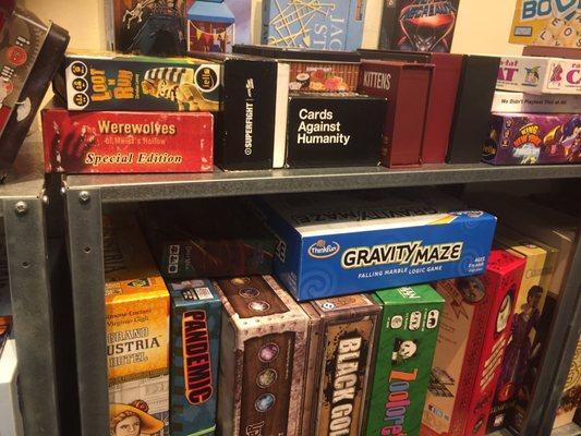 Their collection of board/card games is amazing