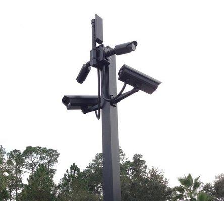 Outdoor 5 Mile Range Wireless IP Camera Pole Mount Solution