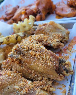 Garlic parmesan wings and fries Mild Buffalo wings