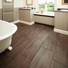 Faux wood flooring using ceramic tiles.