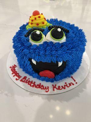 What a fun cake! Blue monster.