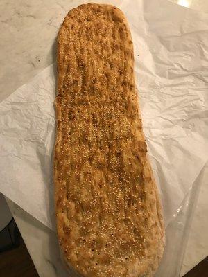 Hot out of the oven Barbari bread.