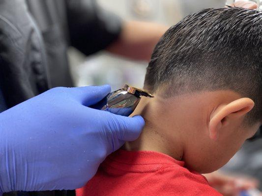 Boys Haircut at barbershop