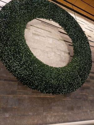 Giant wreath in the lobby