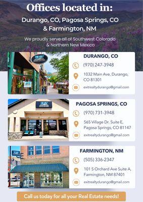 We have 3 locations to best serve your real estate needs