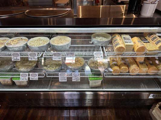 Salads and cheese counter