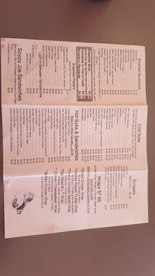 Menu for Craig's Deli II