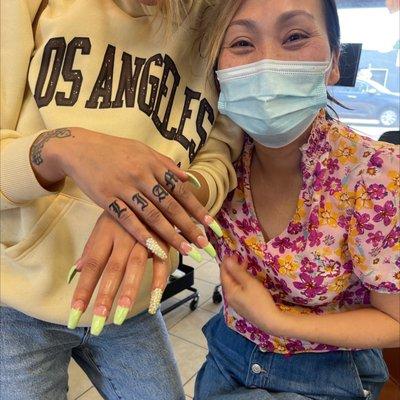 Mimi is  so gifted and has been doing this for over 15 years! When are the best nail ladies who will find in the South Bay!