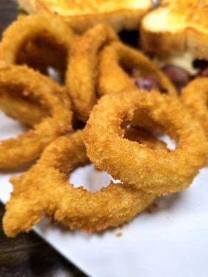 Crispy golden onion rings!