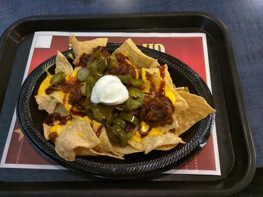 Bbq Brisket nachos!  Momma always said the day you stop learning is the day you start dying