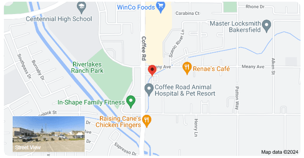 map to new location
3708 Coffee Rd STE B
Bakersfield CA 93308
Behind Big O tires