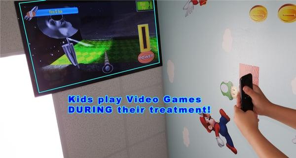 VIDEO GAMES! Kids can play video games during treatment!  OR watch their favorite shows with Amazon Instant Video!