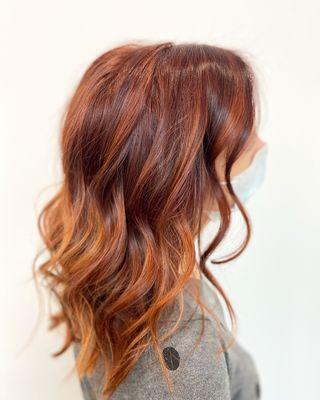 Red balayage