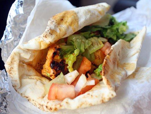 Chicken Kebab Sandwich from Abu Omar Halal