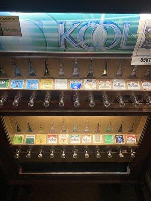 A cigarette vending machine