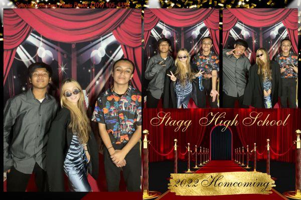 Stagg High School 2022 homecoming dance. Custom 4x6 Photo. Reflection Photo Booth