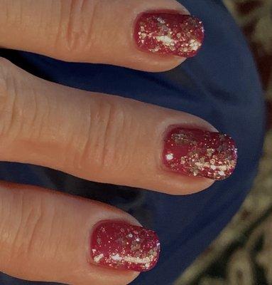 Festive and fun sparkly nails for the holidays :)