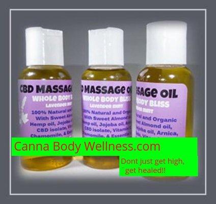 canna body wellness infused massage oil