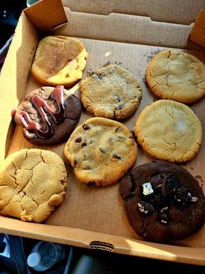 July 2022: 8 cookies for close to $13-- brought to our window warm & delicious