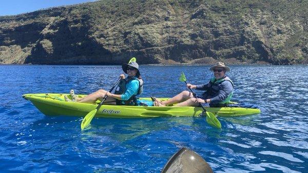 Beautiful day for a kayaking and snorkeling with Aloha Kayaking Company!