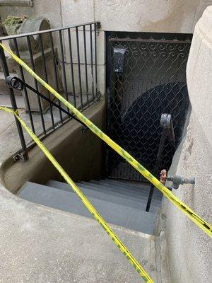 Bluestone steps and concrete stucco