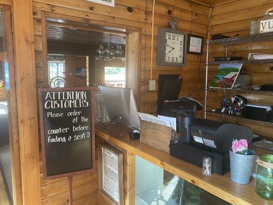 Service counter to order lunch, check into cabin, rent water equipment or buy snacks,etc.