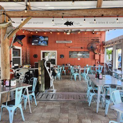 casual, friendly open-air dining area