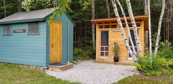 The loo and the showers (a seriously wonderful shower)