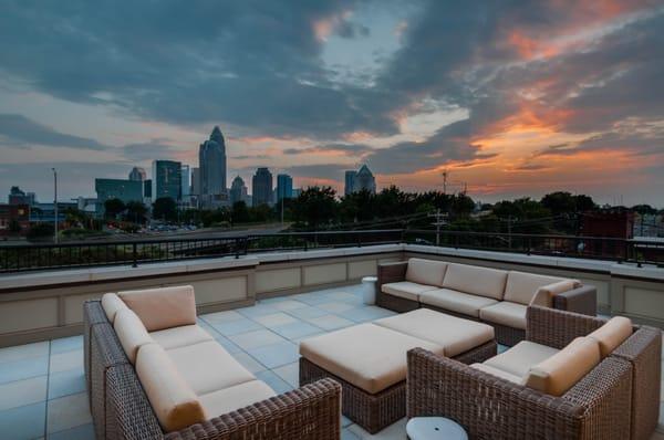 Phase II rooftop patio view