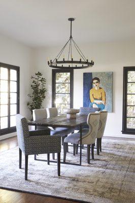 Gatsby Dining Chairs and Bertoli Armchair