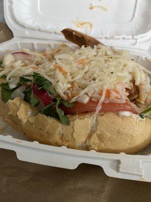 This pan con pollo was better than the one I got at the Takoma Park location more vegetables too. ,