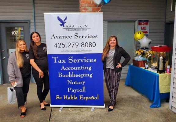 Bookkeeping, Tax Preparation, Tax Resolution, Payroll, Notary