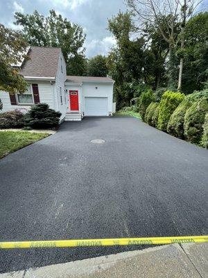 Front view of new driveway.