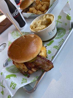 Brisket burger with pimento cheese